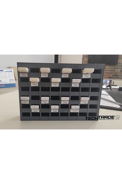 Tech Trade Mali Seal E-Signature Organizer 48-Piece Desktop-Drawer-In-Wall Mounted (Sticker Label Gift)