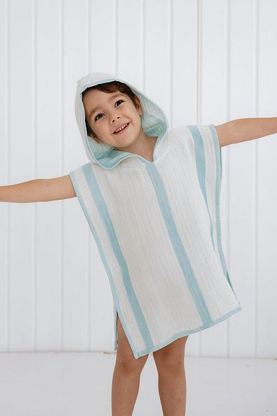 Tuğba Kuğu 4 Layer Muslin Poncho - Line Series