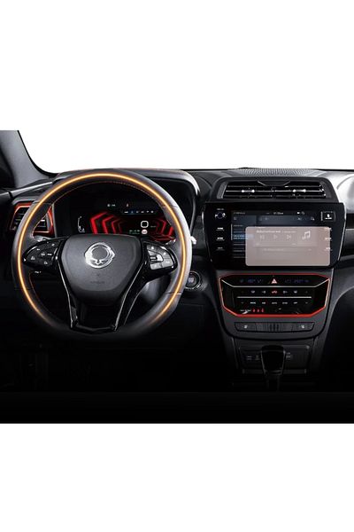 Ssangyong Kyron Navigation Display Protection Film, Duragon, Ssangyong Tivoli 2019+, silicone, Installation kit