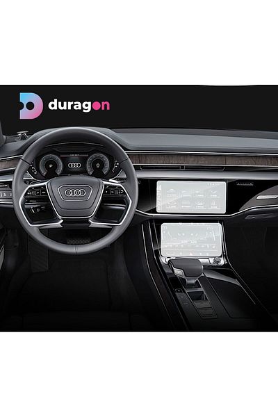 UNIVERSAL CAR Navigation Protection Film Audi A8 2021+, Duragon and AC Display, silicone, installation kit