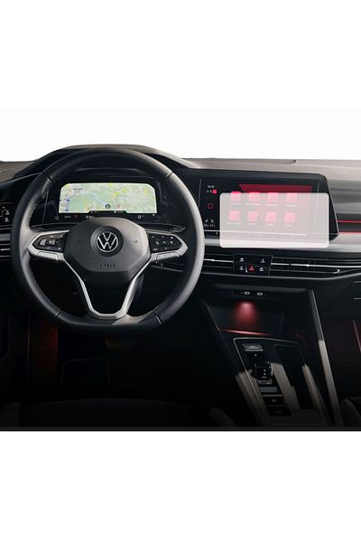 Volkswagen Matte Film Volkswagen Golf 8 2021-2024, Duragon and Dashboard Clocks, made of silicone