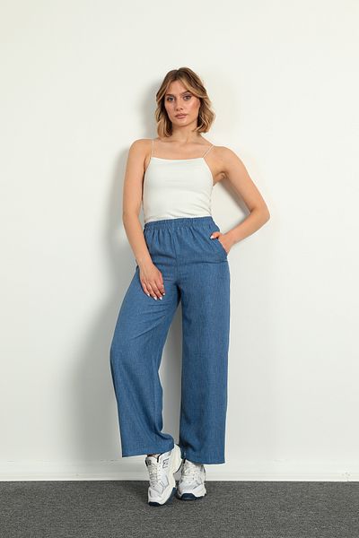ModaPlaza Women's Wide Leg Linen Trousers