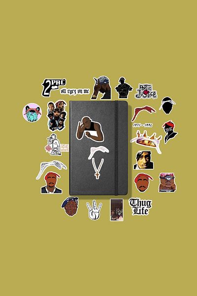 MS Major Selection Tupac 2Pac Sticker Pack /Bullet Journal Notebook Sticker Agenda Laptop Sticker