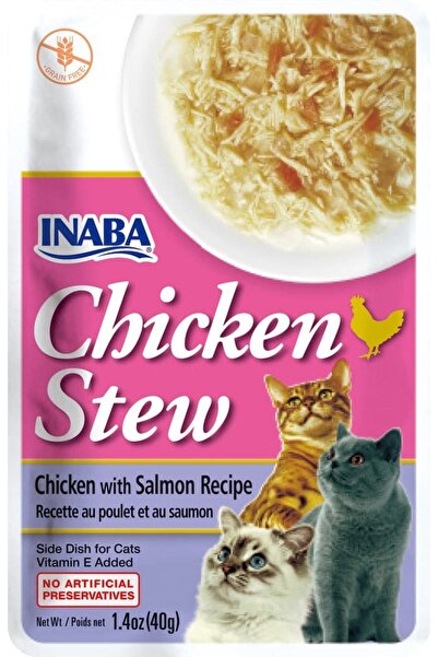 Inaba وصفة الدجاج والسلمون ٤٠ غرام عبوة من ٦ قطع