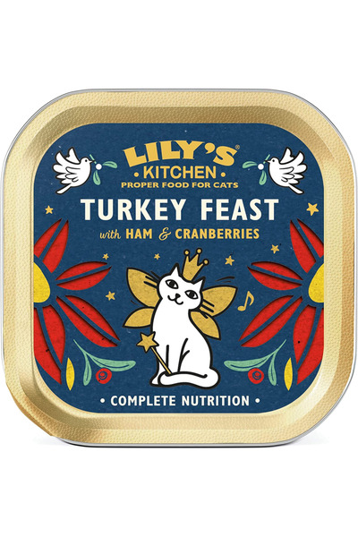 Lily's Kitchen طعام القطط من ليليز كيتشن لعيد الميلاد مع الديك الرومي ولحم ال...