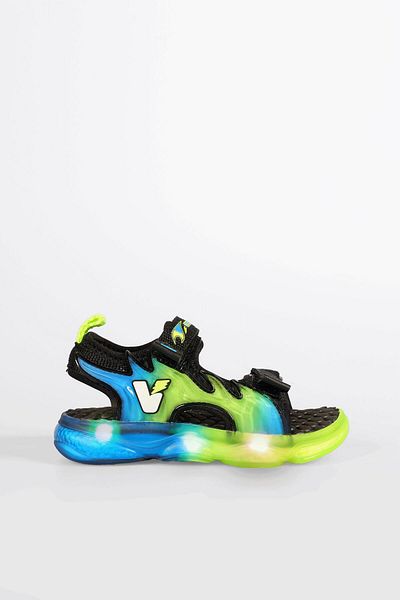 Vicco Jack Lighted Boys Preschool Black Sandals