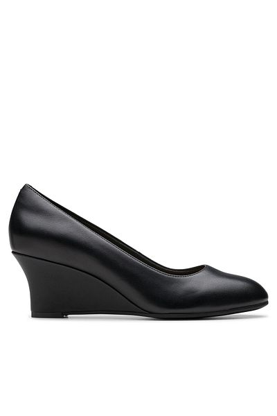 CLARKS Women's Half-boots black CLARKS-26180043 318 BLACK LEATHER