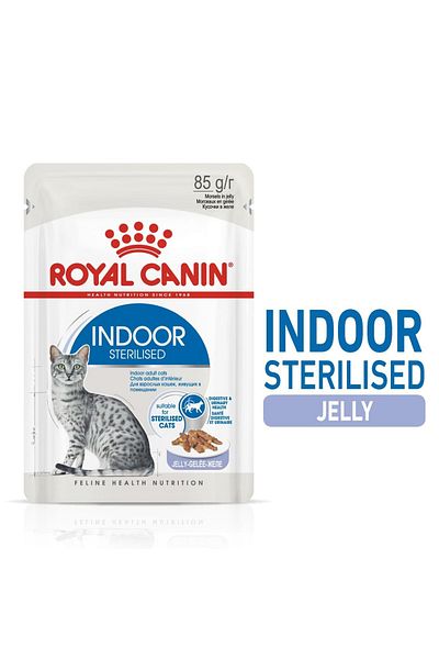 Royal Canin Feline Health Nutrition Indoor Jelly (WET FOOD - 85G POUCHES) Pack Of 6