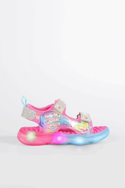 Vicco Can Lighted Baby Girl Fuchsia Sandals