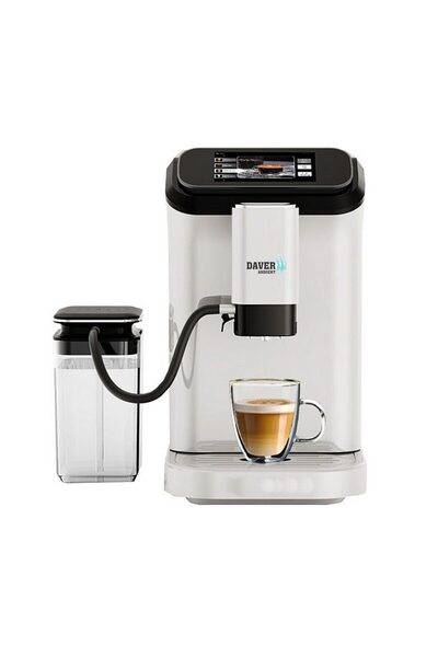 Daver Espressor automat Daver WIFI, 20 bar, 1350W, 12 tipuri de băuturi calde, ecran tactil intuitiv