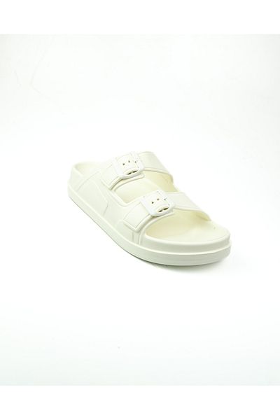 BABALİ Babalı 502 Feelup Ecru Eva Double Buckle Women's Slippers