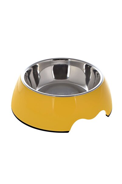 NUTRAPET Melamine Round Bowl Mustard Yellow M:17.5 * 6.5Cms 350/ml11.8oz