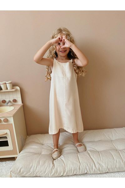 YİGİT BUTİK Yigit Butyl Cotton Fabric Girl's Dress