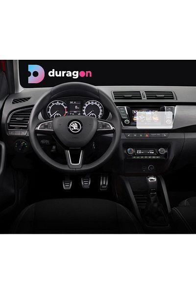 Skoda Navigation Protection Film Skoda Fabia 2018-2021, Duragon, Matte silicone, installation kit