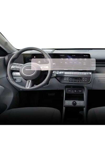 Hyundai Duragon navigation and dashboard clock protection film, for Hyundai Kona Electric 2023+, kit