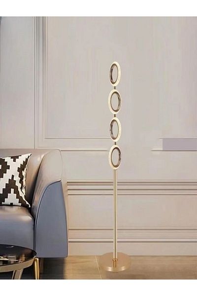rexa Versatile Circle Floor Lamp, a luxury lighting piece Golden