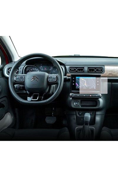 Citroen / Peugeot Navigation Protection Film Citroen C3 2019+, Duragon, Matte silicone, installation kit