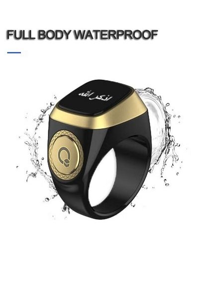 iqibla 22mm Zikr Ring Smart Ring with Vibration Reminder Tasbih Counter and Bluetooth Connection for
