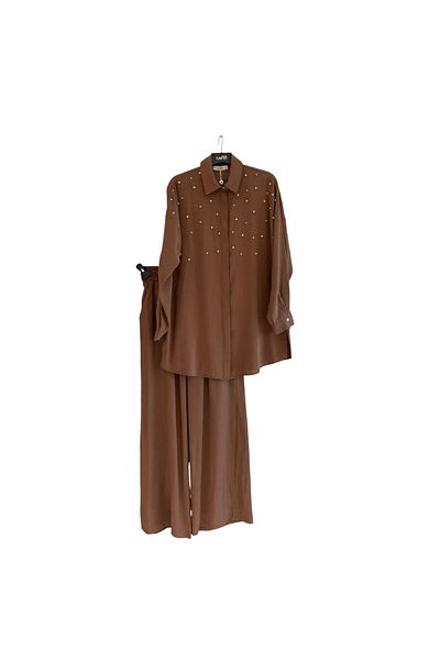 Armine Women's Stone Detailed Pants Double Suit 25Yt6139