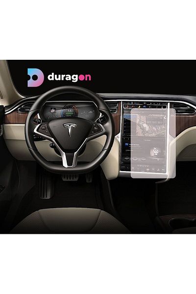 TESLA Navigation Screen Protector Tesla Model S 2012-2016, Duragon, Matte silicone, installation kit