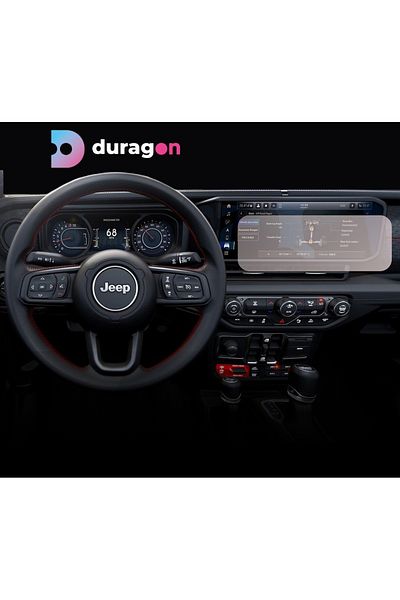 Jeep Duragon navigation display protection film, for Jeep Wrangler Willys 2023+, matte, installation kit