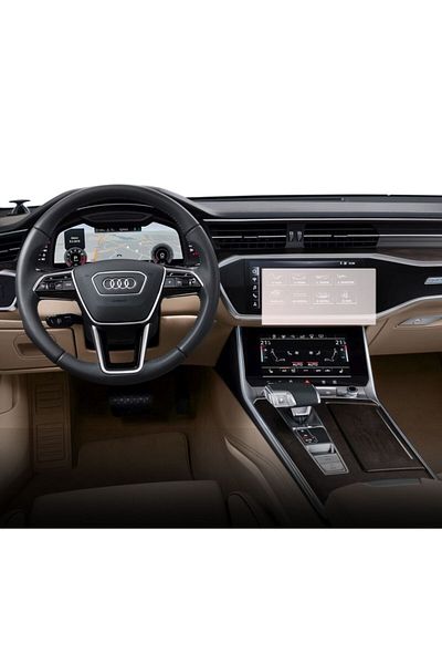 UNIVERSAL CAR Navigation Protection Film Audi A6 2018+, Duragon and Watches, Matte silicone, installation kit