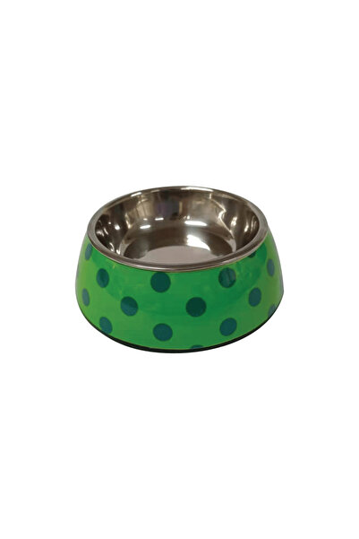 NUTRAPET وعاء دائري من الميلامين مزخرف باللونين الأخضر والأزرق، مقاس صغير: 14...