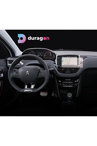 Citroen / Peugeot Navigation Display Protection Film, Duragon, Peugeot 2008 2016-2019, Matte silicone, Installation kit
