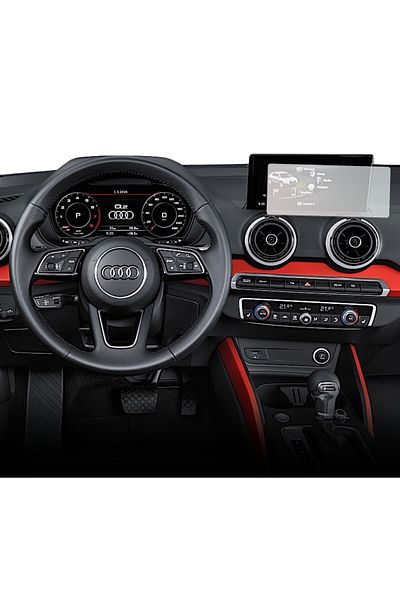 UNIVERSAL CAR Navigation Protection Film Audi Q2 2020+, Duragon, silicone, installation kit
