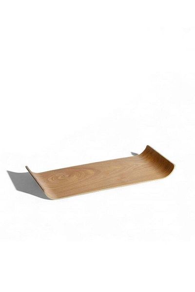 Trust Pro Rectangular Natural Ash Wood Veneer Serving Tray Light Brown 34X15CM