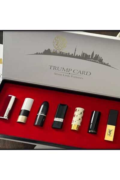 TRUMP مجموعة احمر شفاه من ترامب كارد بسبعه ماركات مختلفة