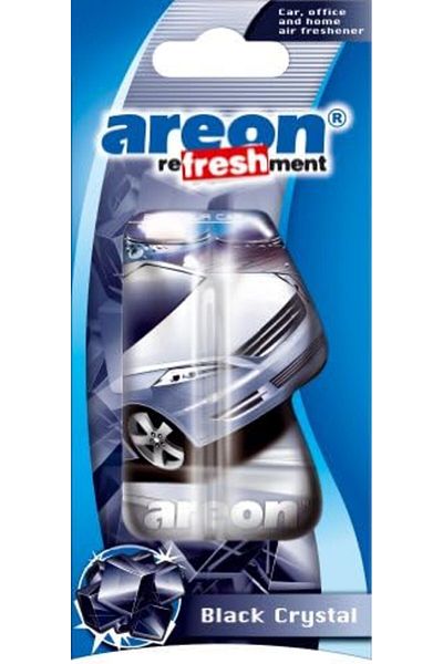 Areon Refreshment Liquid, 8.5ml Scent Car Hanging Freshener, Fresh Air-Black Crystal (LC08) Pack of