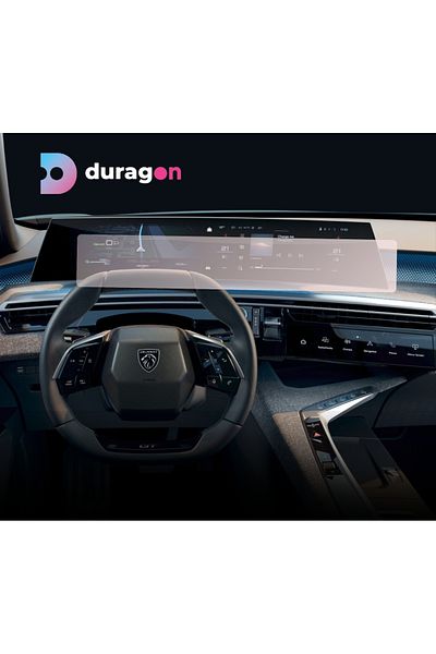 Citroen / Peugeot Matte Film, Duragon, display protection, for Peugeot e-3008 2023+ Central Navigation, made of silicone
