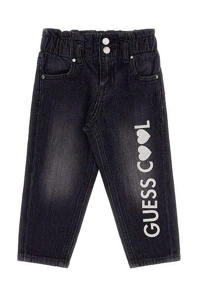 Guess Blk Deni Girl's Relaxed Fit Jean