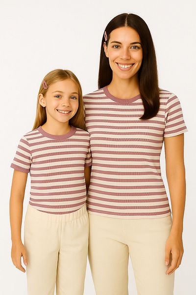 Ramior Lavender Dream – Mother Daughter Striped Combination (Specify in the Question of Ordering Mother's Size)
