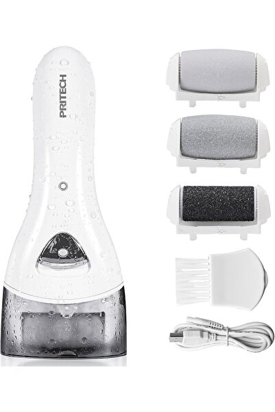 Pritech مبرد قدم كهربائي لإزالة الجلد الصلب قابل لإعادة الشحن ومقاوم للماء، ط...