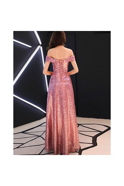 OEM Long pink sequin dress