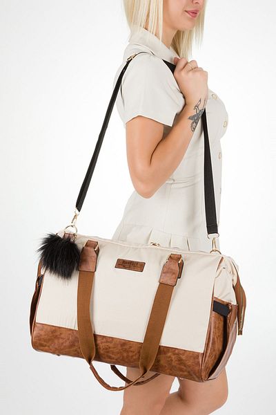 Halk Sepeti Disanuva Bondit Light Fabric Alaçatı Model Mother Baby Bag Baby Care Bag