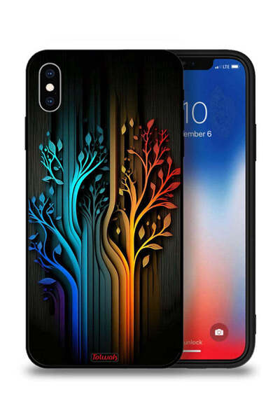 Tolwak غطاء حماية لجهاز Apple iPhone XS Max برسومات أوراق الشجر