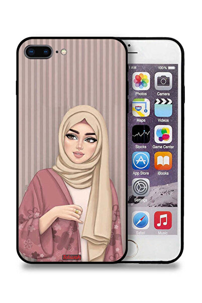 Tolwak غطاء حماية لجهاز آيفون 7 بلس من آبل، رسم فتاة محجبة