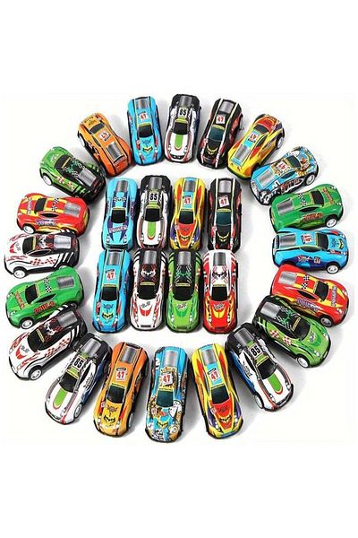 toy box tr Metal Pull Back Cars Friction Power Alloy Casting Model Cars Mini Race Cars for Toddler 24pcs
