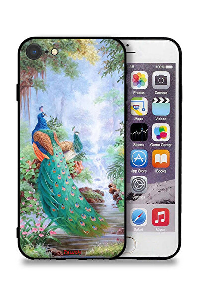 Tolwak غطاء حماية لجهاز Apple iPhone 8 بتصميم الطاووس