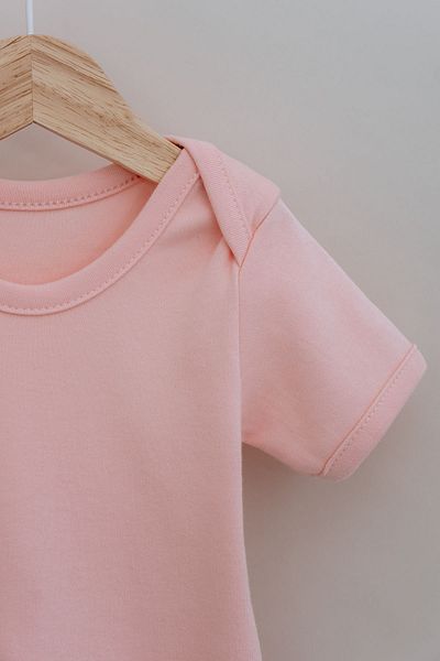 Tuğba Kuğu Short Sleeve Baby Body - Pureline Series - Pink