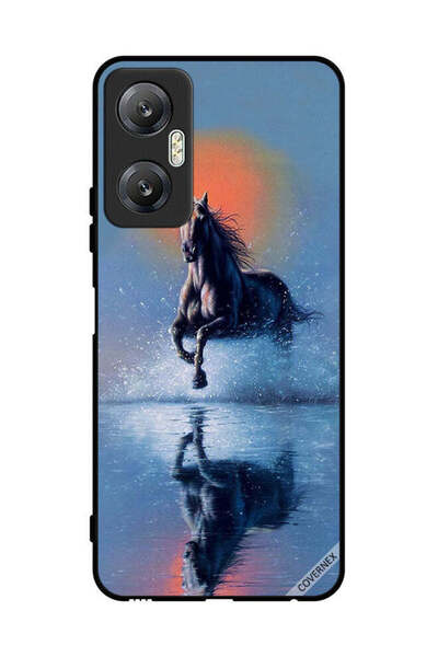 Covernex غطاء حماية لهاتف Infinix Hot 20 - رسم حصان يركض في الماء
