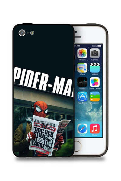 Tolwak جراب حماية لجهاز Apple iPhone 5/5s/SE بتصميم سبايدرمان يقرأ جريدة