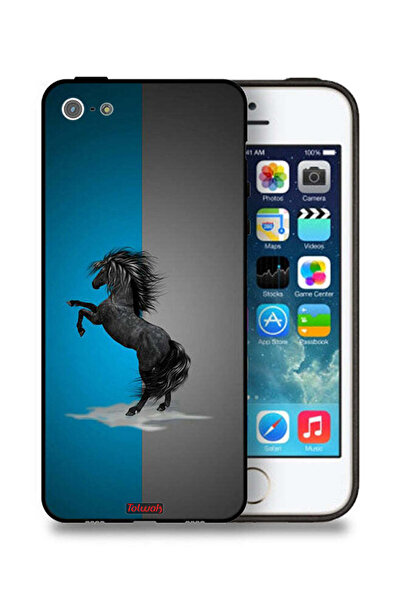 Tolwak غطاء حماية لجهاز Apple iPhone 5/5s/SE برسومات حصان