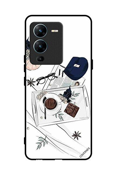 Covernex غطاء حماية لهاتف فيفو V25 برو - فن القهوة والشوكولاتة