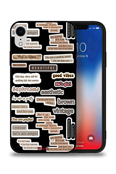 Tolwak جراب حماية لجهاز Apple iPhone XR بملصقات اقتباسات جميلة