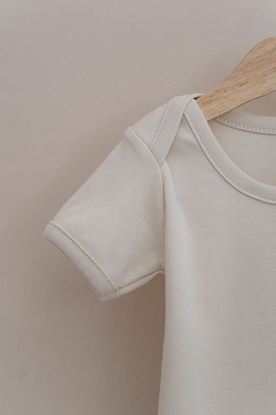Tuğba Kuğu Short Sleeve Baby Body - Pureline Series - Stone Color