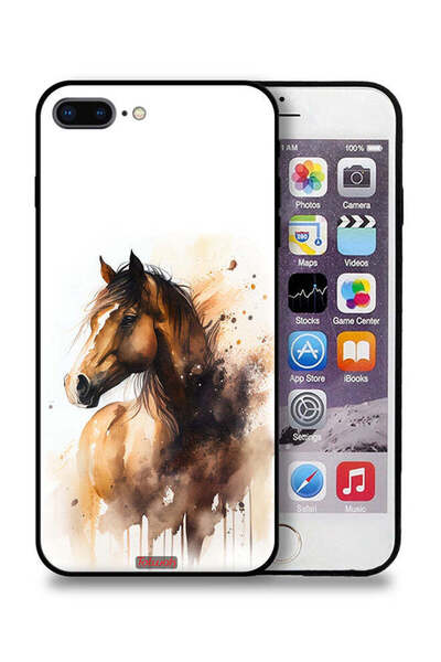 Tolwak غطاء حماية لجهاز Apple iPhone 8 Plus بتصميم حصان تجريدي